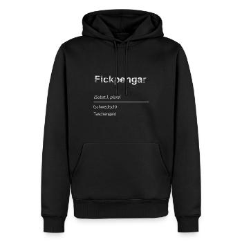 Schwedischer Slang Taschengeld - Männer Premium Bio Hoodie - Schwarz - Vorne - Nico (187cm)