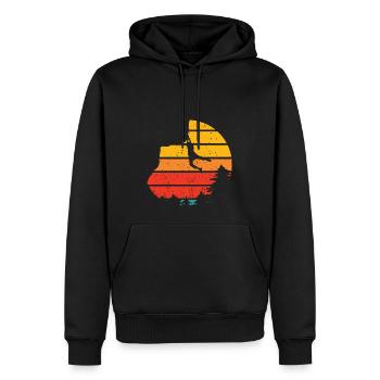 Trad Climbing Rock Climbing - Men’s Premium Organic Hoodie - black - Front - Nico (187cm)