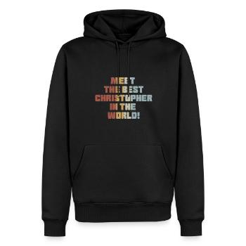 Vornamen Christopher namens Christopher Geschenk - Männer Premium Bio Hoodie - Schwarz - Vorne - Nico (187cm)