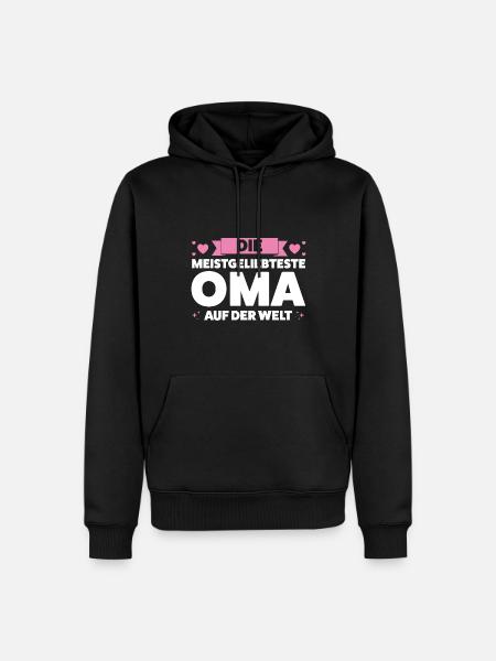 Oma Großmutter Großmütter Geschenk - Männer Premium Bio Hoodie - Schwarz