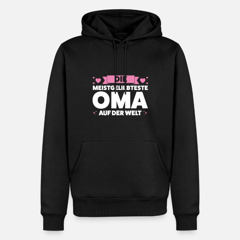 Oma Großmutter Großmütter Geschenk - Männer Premium Bio Hoodie - Schwarz