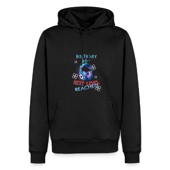 Birthday Boy - Gaming inspired - Männer Premium Bio Hoodie - Schwarz - Vorne - Nico (187cm)