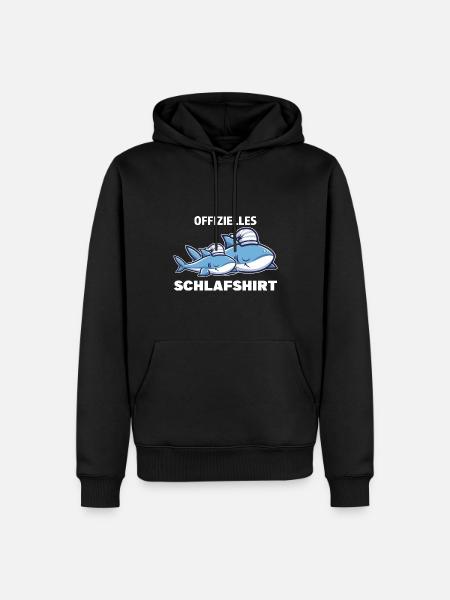 Schlafanzug Hai Haie Geschenk - Männer Premium Bio Hoodie - Schwarz