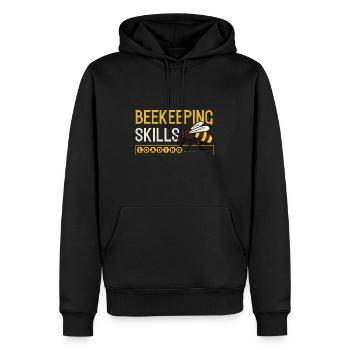 Compétences apicoles Ironic Beekeeper Honey - Sweat à capuche Premium bio Homme - noir - Devant - Nico (187cm)