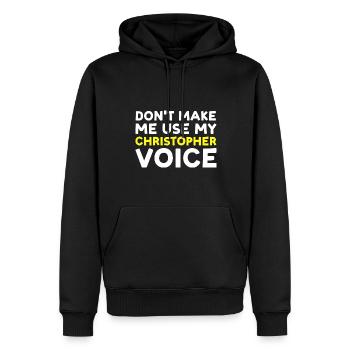 Vornamen Christopher namens Christopher Geschenk - Männer Premium Bio Hoodie - Schwarz - Vorne - Nico (187cm)