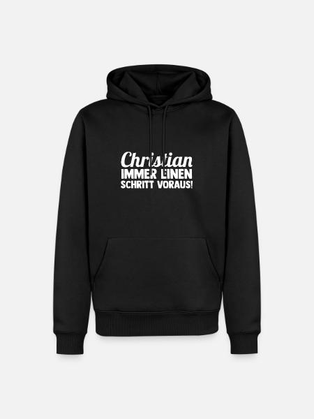First name Chris Christian - Men’s Premium Organic Hoodie - black
