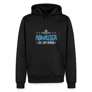 Abwassertechniker Abwasser Herzschlag Kläranlage - Männer Premium Bio Hoodie - Schwarz - Vorne - Nico (187cm)