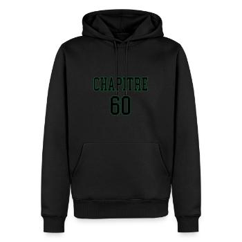 Chapitre 60 ans anniversaire humour bibliophile - Sweat à capuche Premium bio Homme - noir - Devant - Nico (187cm)