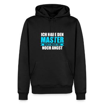 Master Prüfung Masterabschluss Geschenk - Männer Premium Bio Hoodie - Schwarz - Vorne - Nico (187cm)