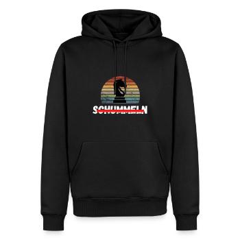Schach Trend Schummeln Cheating Meme Queens Gambit - Männer Premium Bio Hoodie - Schwarz - Vorne - Nico (187cm)