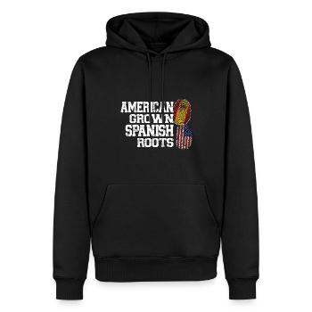 Spanisch Spanien Spanische Wurzeln Geschenk - Männer Premium Bio Hoodie - Schwarz - Vorne - Nico (187cm)