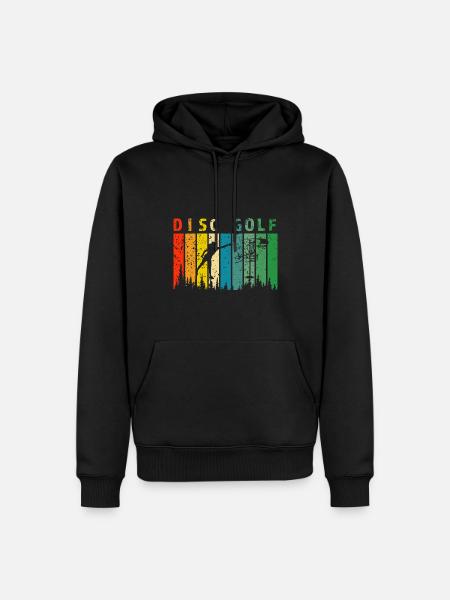 Scheibengolf Retro-Design Scheibengolf Geschenk - Männer Premium Bio Hoodie - Schwarz