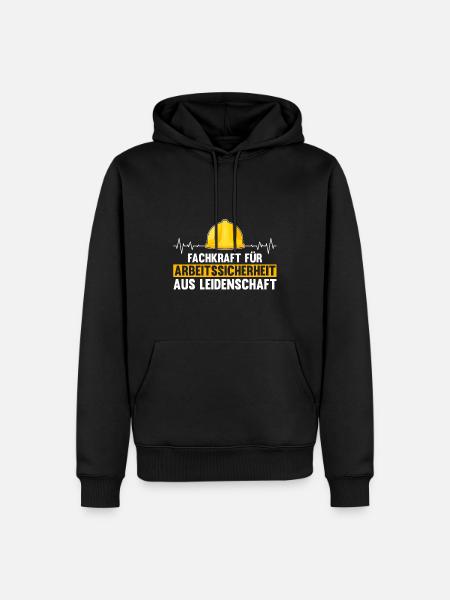 Arbeitssicherheit Leidenschaft Herzschlag Sifa - Männer Premium Bio Hoodie - Schwarz