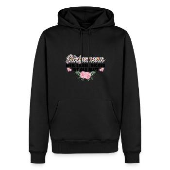 Stiefmama Familie Stiefkind Geschenk - Männer Premium Bio Hoodie - Schwarz - Vorne - Nico (187cm)
