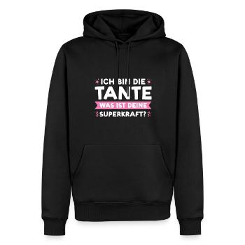 Tante Familie Lieblingstante Geschenk - Männer Premium Bio Hoodie - Schwarz - Vorne - Nico (187cm)