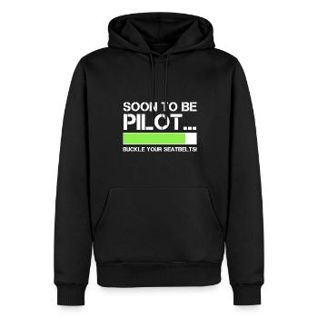 Pilot Pilot Flugzeug Geschenk - Männer Premium Bio Hoodie - Schwarz - Vorne - Nico (187cm)