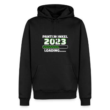 Patenonkel 2023 Loading Taufpate - Männer Premium Bio Hoodie - Schwarz - Vorne - Nico (187cm)