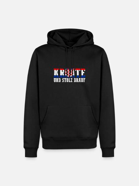 Croat Croatian Croatia - Men’s Premium Organic Hoodie - black