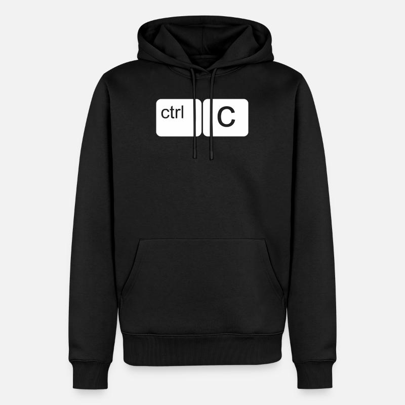 CTRL C VATER - Männer Premium Bio Hoodie - Schwarz