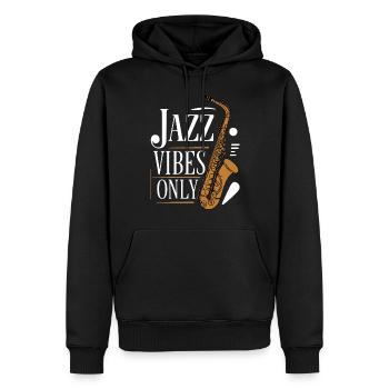 Jazz Vibes Only - Saxophon - Männer Premium Bio Hoodie - Schwarz - Vorne - Nico (187cm)