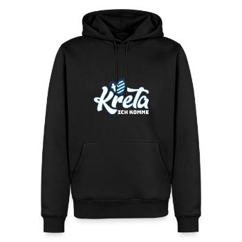 Kreta ich komme Griechenland Urlaub - Männer Premium Bio Hoodie - Schwarz - Vorne - Nico (187cm)
