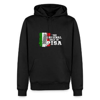 Schiefe Turm von Pisa Spruch Italien - Männer Premium Bio Hoodie - Schwarz - Vorne - Nico (187cm)