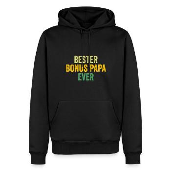 Bonus Papa Familie Bonus-Papa Geschenk - Männer Premium Bio Hoodie - Schwarz - Vorne - Nico (187cm)