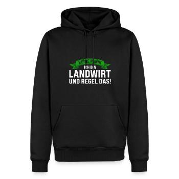 Landwirt Traktor Traktoren Geschenk - Männer Premium Bio Hoodie - Schwarz - Vorne - Nico (187cm)