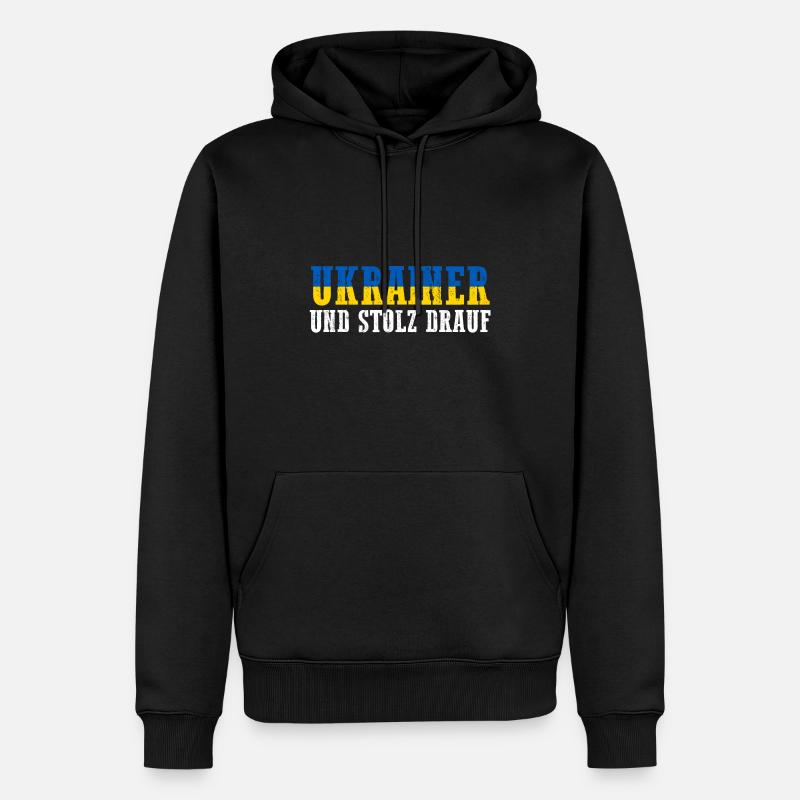 Ukrainer Ukraine - Männer Premium Bio Hoodie - Schwarz