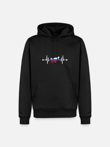 Slovenian heartbeat Slovenia - Men’s Premium Organic Hoodie - black