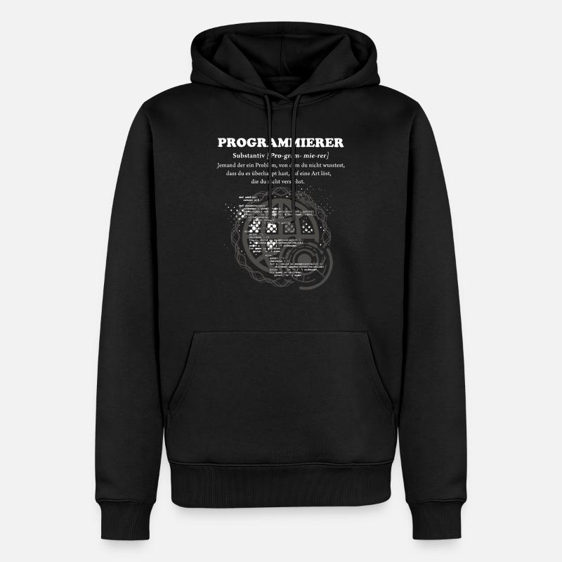 Programmierer Duden - Männer Premium Bio Hoodie - Schwarz