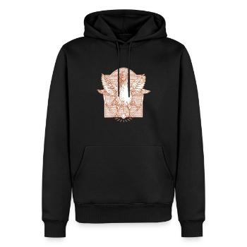 Le coq de Vitruve3 - Sweat à capuche Premium bio Homme - noir - Devant - Nico (187cm)