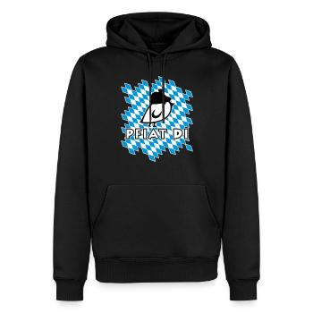TWEETLERCOOLS - pfiat di - Männer Premium Bio Hoodie - Schwarz - Vorne - Nico (187cm)
