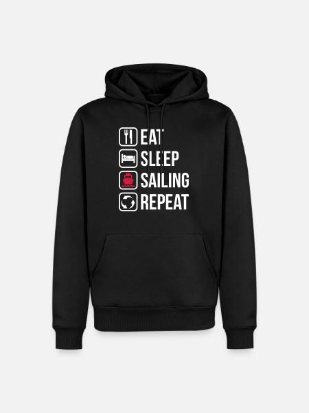 Eat Sleep Sailing Repeat - Men’s Premium Organic Hoodie - black
