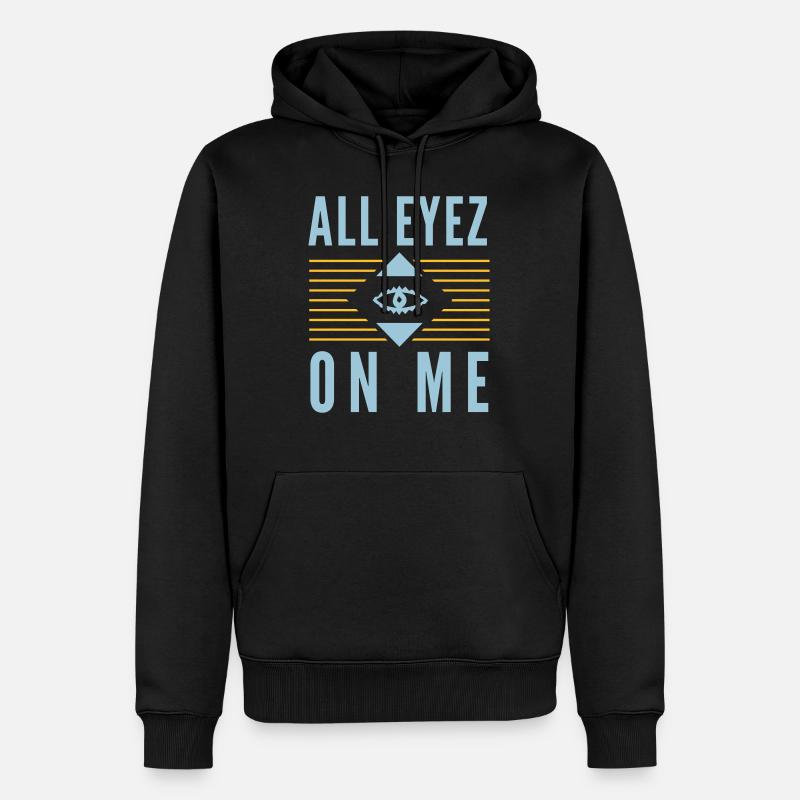 All Eyez on Me 2Pac - Felpa con cappuccio ecologica premium da uomo - nero