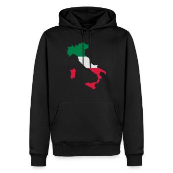 italien - Sweat à capuche Premium bio Homme - noir - Devant - Nico (187cm)