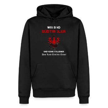 Südtirol - Männer Premium Bio Hoodie - Schwarz - Vorne - Nico (187cm)
