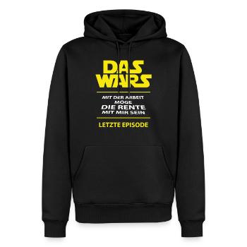 Das wars mit der Arbeit - Männer Premium Bio Hoodie - Schwarz - Vorne - Nico (187cm)