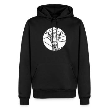 Giraffe - Männer Premium Bio Hoodie - Schwarz - Vorne - Nico (187cm)