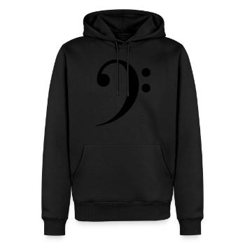Clé de basse - Sweat à capuche Premium bio Homme - noir - Devant - Nico (187cm)
