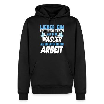 Windsurfer Kiter Stand up paddling, Surfer, Segler - Männer Premium Bio Hoodie - Schwarz - Vorne - Nico (187cm)