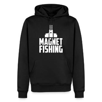 Magnet Fishing / Magnet Fishing / Sondel / Sondeln - Men’s Premium Organic Hoodie - black - Front - Nico (187cm)