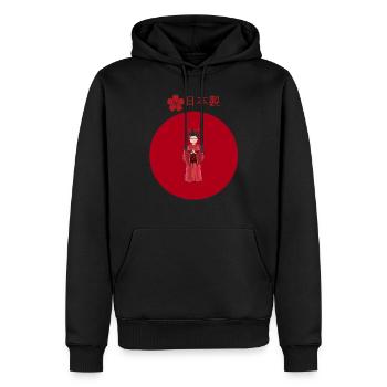 Sensei Champion - Männer Premium Bio Hoodie - Schwarz - Vorne - Nico (187cm)