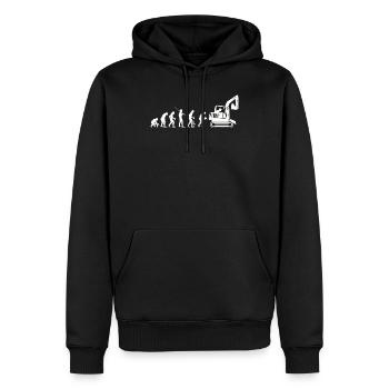 Baggerfahrer Evolution Baggern Bagger Geschenk - Männer Premium Bio Hoodie - Schwarz - Vorne - Nico (187cm)