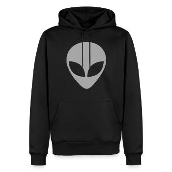 Alien Head Ufo Cool ET Grafik Sturmbereich 51 - Männer Premium Bio Hoodie - Schwarz - Vorne - Nico (187cm)