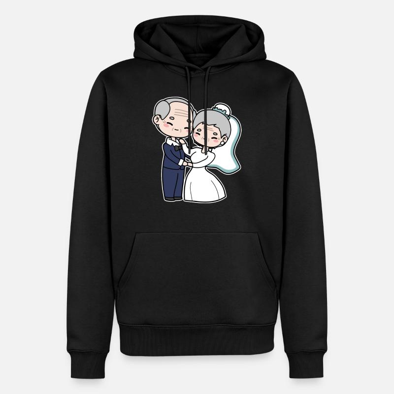 Ehepaar - Männer Premium Bio Hoodie - Schwarz