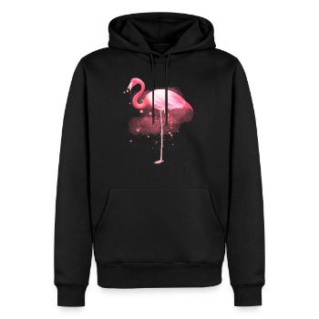Flamingo Design Watercolor Cute Wild Bird Graphic - Männer Premium Bio Hoodie - Schwarz - Vorne - Nico (187cm)