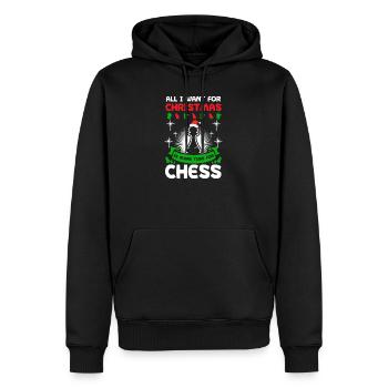 Schach Weihnachten Mehr Zeit für Schach - Männer Premium Bio Hoodie - Schwarz - Vorne - Nico (187cm)