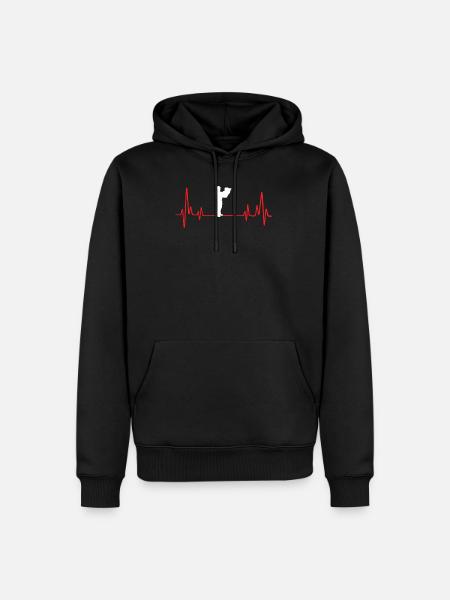 Architect Heartbeat - Men’s Premium Organic Hoodie - black