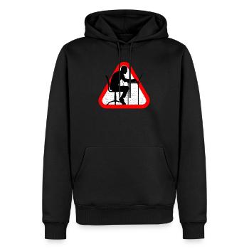 Attention Web Developer - Männer Premium Bio Hoodie - Schwarz - Vorne - Nico (187cm)